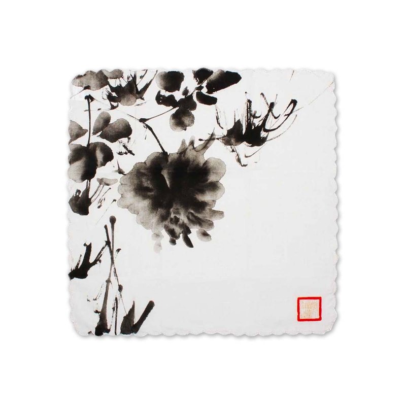 故宫手绢-画牡丹 35x35 cm - 手帕/方巾 - 棉．麻 