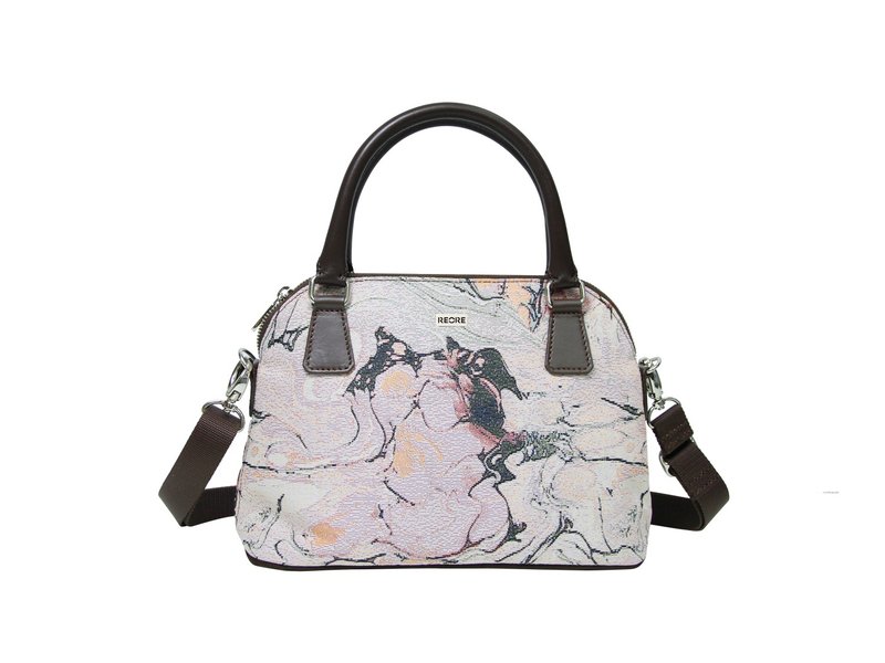 贝壳两用包  真皮 / 布防泼水 平织缇花   澜梦粉  阿曼达 - 手提包/手提袋 - 其他材质 