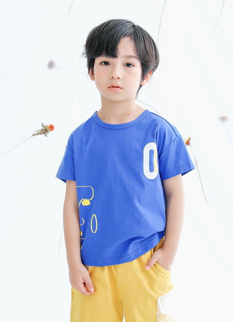 【出清优惠】手绘棉T  白/黄/蓝 - 童装上衣 - 棉．麻 多色
