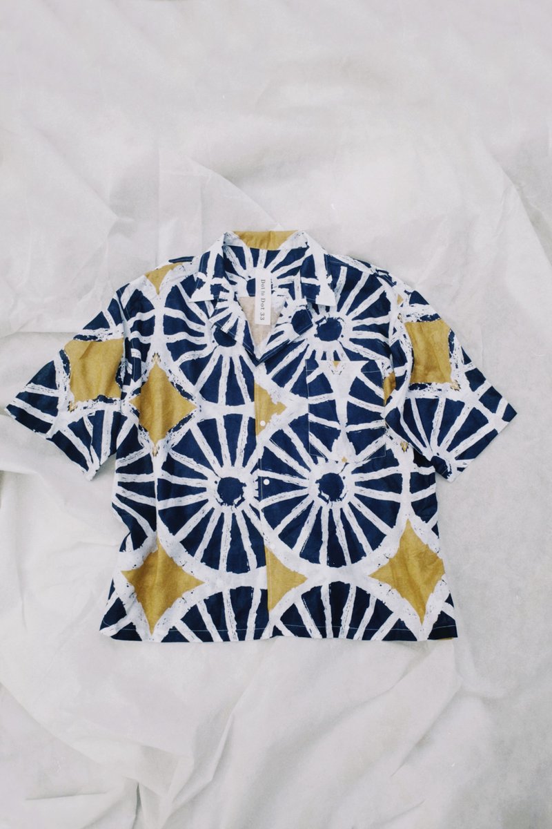 Before Sunset Shirt - 男装衬衫 - 棉．麻 蓝色