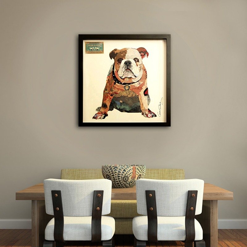 斗牛犬立体版画 - 海报/装饰画/版画 - 纸 黑色