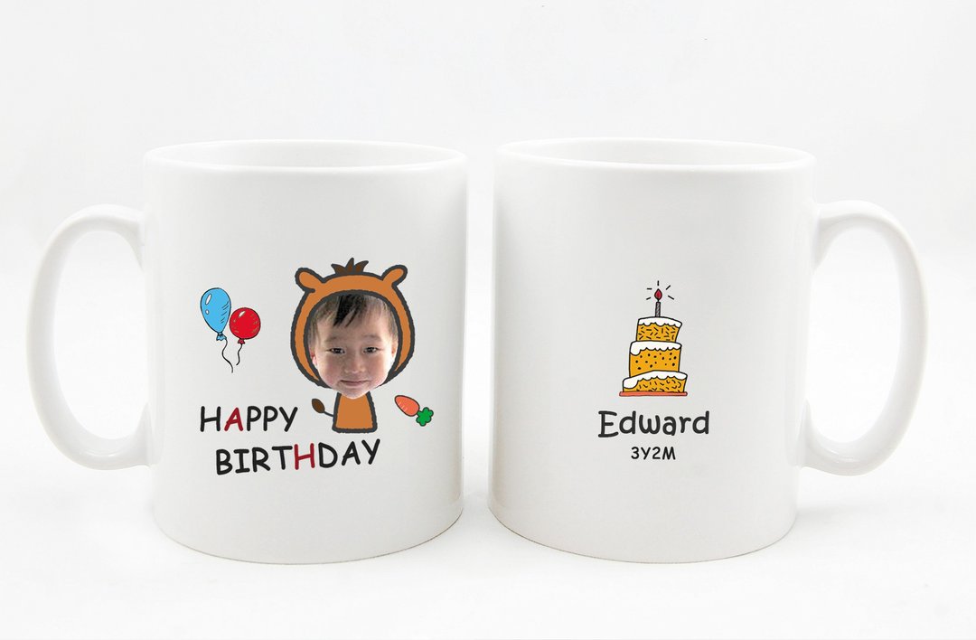 【定制化礼物】(定制商品)十二生肖生日快乐马~猪 - 咖啡杯/马克杯 - 陶 多色