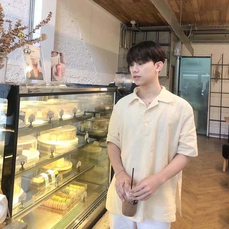 SUMMER SHIRTS  short-sleeves shirt loose-fit Korean Men's shirts - 男装衬衫 - 棉．麻 