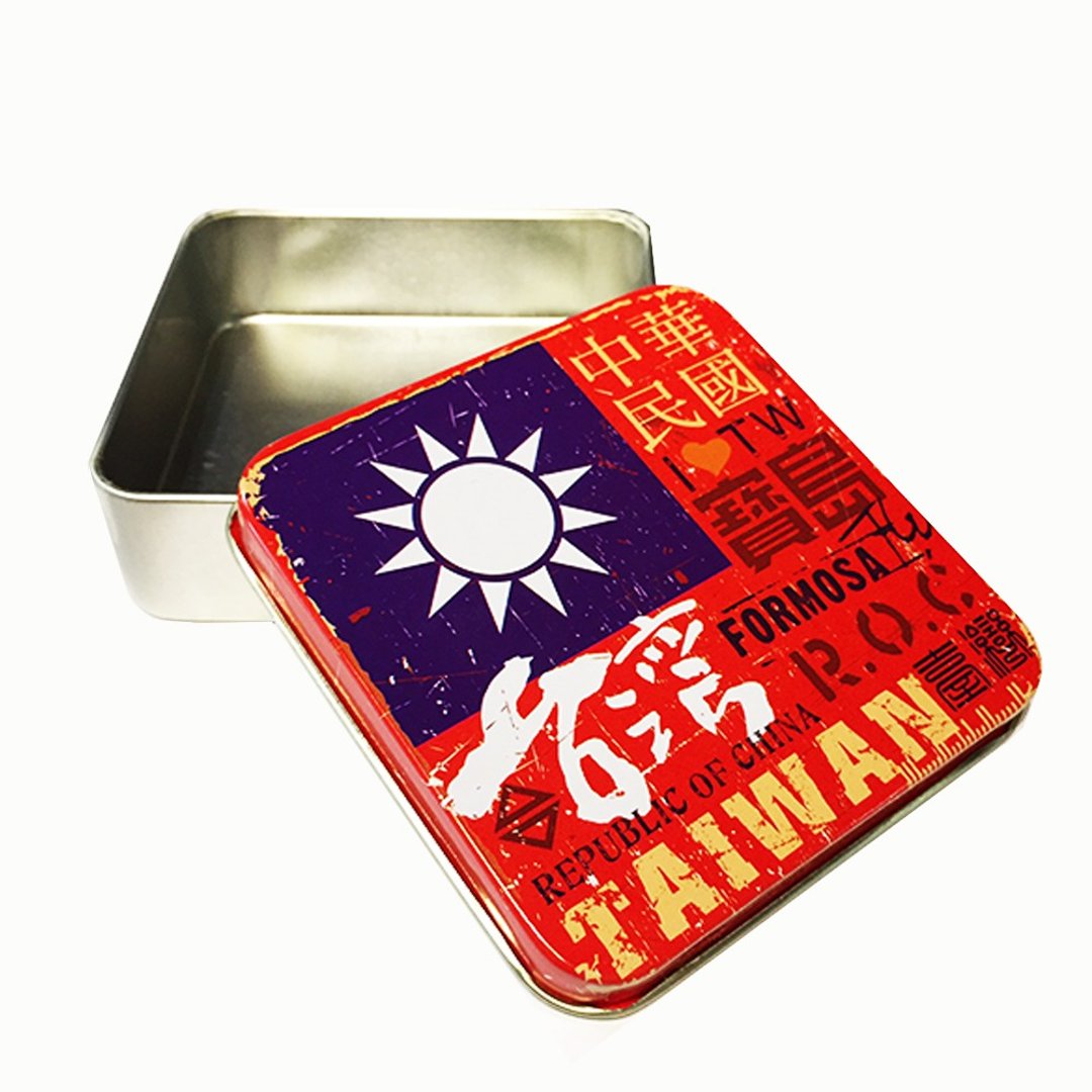 我爱国旗 【马口铁空盒】 - 杯垫 - 其他金属 红色