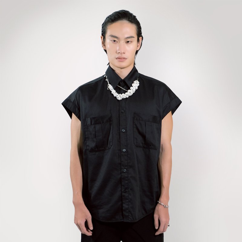 SEANNUNG 连袖衬衫 - 男装上衣/T 恤 - 棉．麻 白色