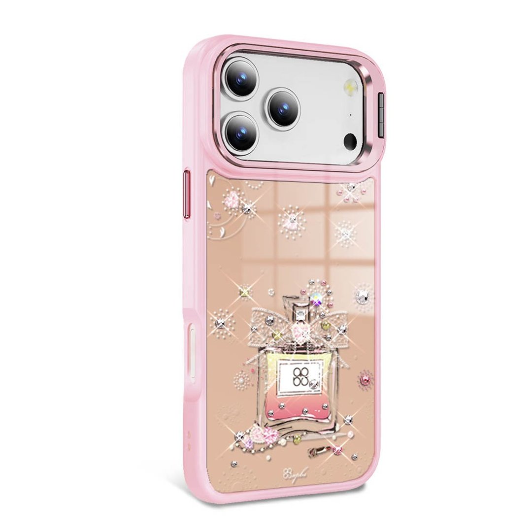 iPhone 全系列 防摔合金框隐形立架镜面钻壳 - 维也纳馨香 - 手机壳/手机套 - 其他材质 多色