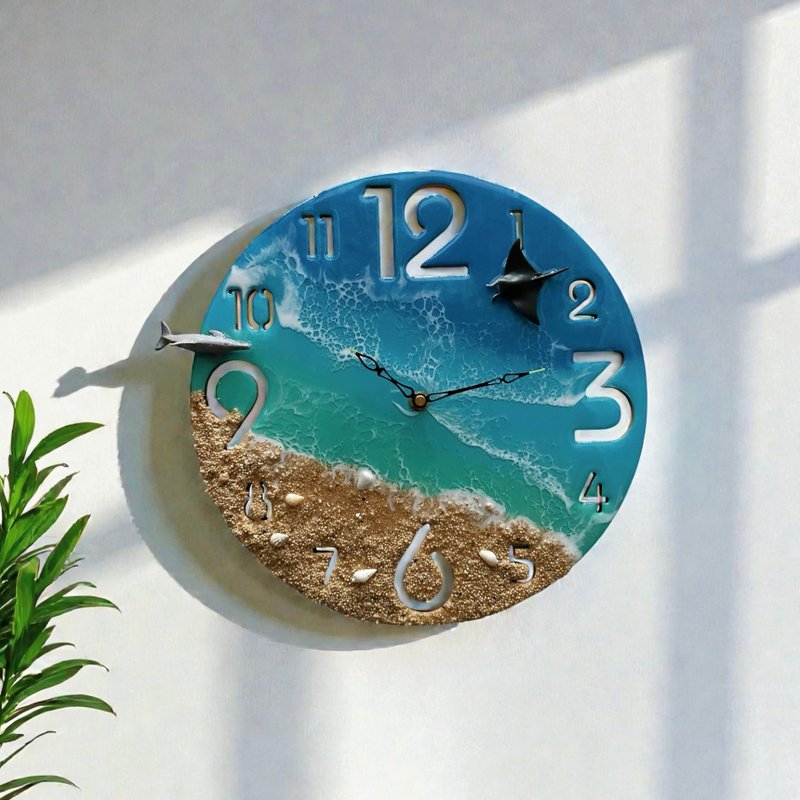 海浪时钟  直径 30cm   环氧树脂 Epoxy 可使用文化币 - 插画/绘画/写字 - 防水材质 