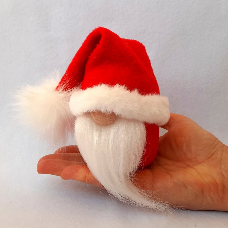Christmas Gnome Plush, Mini Gnome Tier Tray Christmas Decorations, Santa Gnome, - 玩偶/公仔 - 环保材料 红色