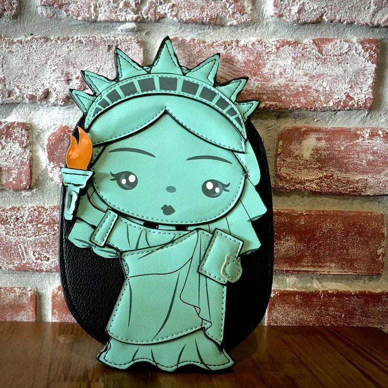 自由女孩童趣造型斜背包 Statue of Liberty Cross Body Bag - 侧背包/斜挎包 - 人造皮革 绿色