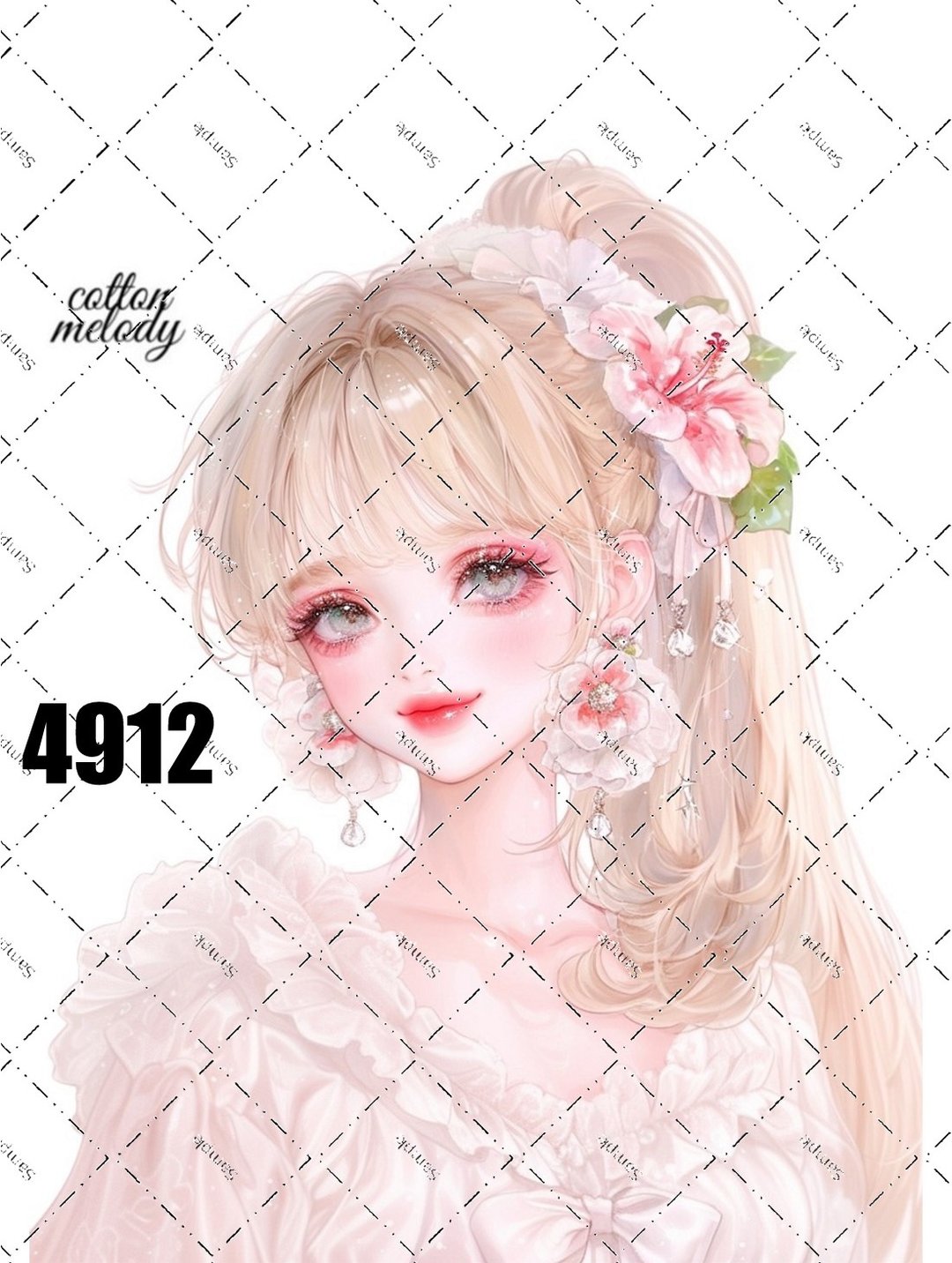 original sticker no.4912 人物贴纸 原创贴纸 原创人物贴纸 装饰贴纸 cotton melody - 贴纸 - 纸 