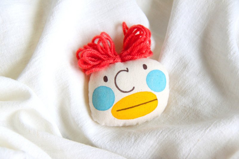 兔咪原创手绘胸针 橙头发款 - 胸针 - 棉．麻 