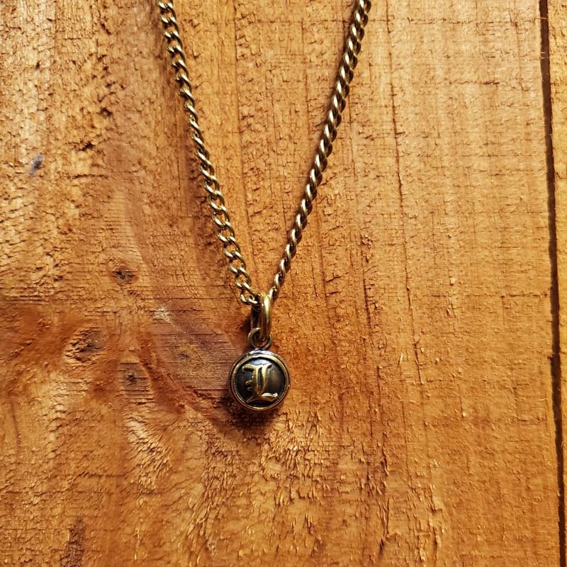 加购歌德英文字母黄铜项链/不含英文吊坠 - 项链 - 铜/黄铜 