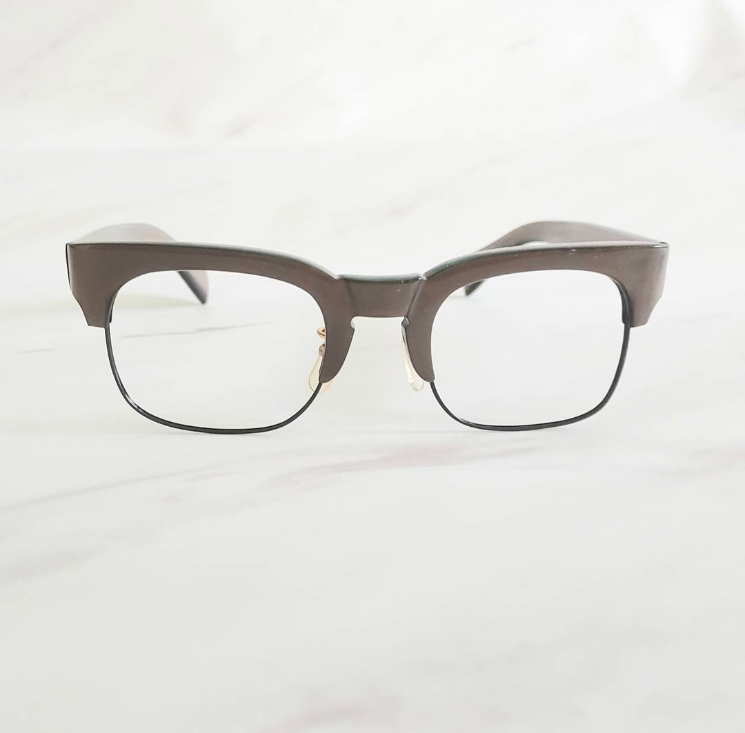 1960's Deadstock 普普年代 日本制 12KGF 特殊眉型金属古董眼镜 - 眼镜/眼镜框 - 其他材质 