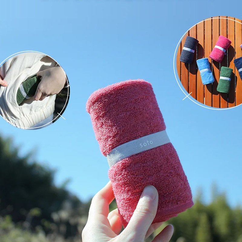 日本今治HARTWELL -今治sot速干毛巾 - 被子/毛毯 - 棉．麻 橘色