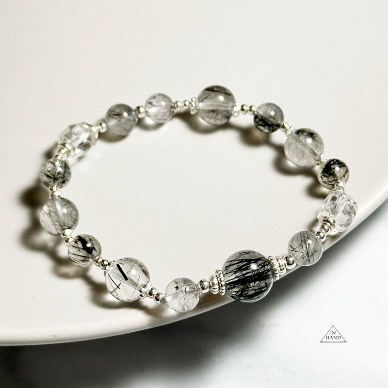 白昼组曲-天然矿石.纯银设计款手链 - 手链/手环 - 水晶 白色
