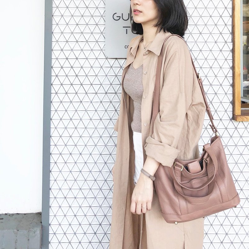 Passion 小手袋粉粉色 手提/肩背/斜背 - 侧背包/斜挎包 - 真皮 