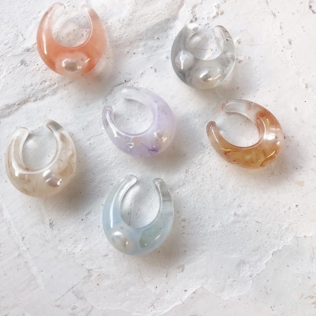 small ear cuff 浑染色调耳骨夹 - 耳环/耳夹 - 塑料 多色