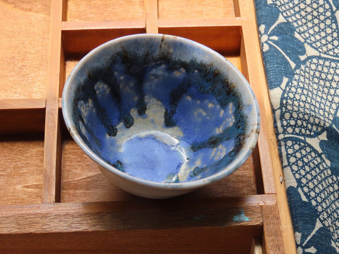 蓝釉小碗 - 碗 - 陶 蓝色