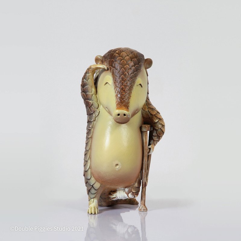 敬礼穿山甲 Polite Pangolin - 玩偶/公仔 - 其他材质 咖啡色