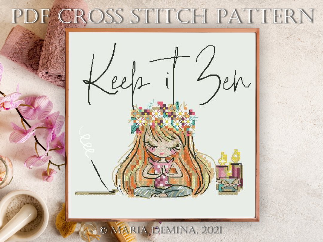 Zen Girl II PDF cross stitch pattern - 手工艺教程/工具书 - 其他材质 