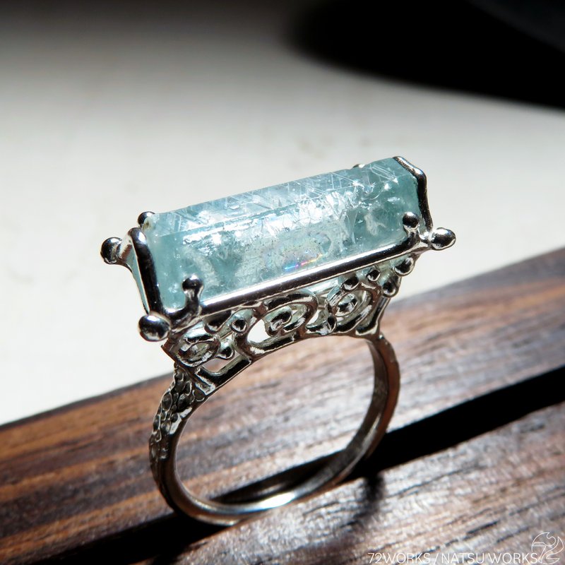 蓝宝石戒指 / Rough Aquamarine Ring - 戒指 - 宝石 蓝色