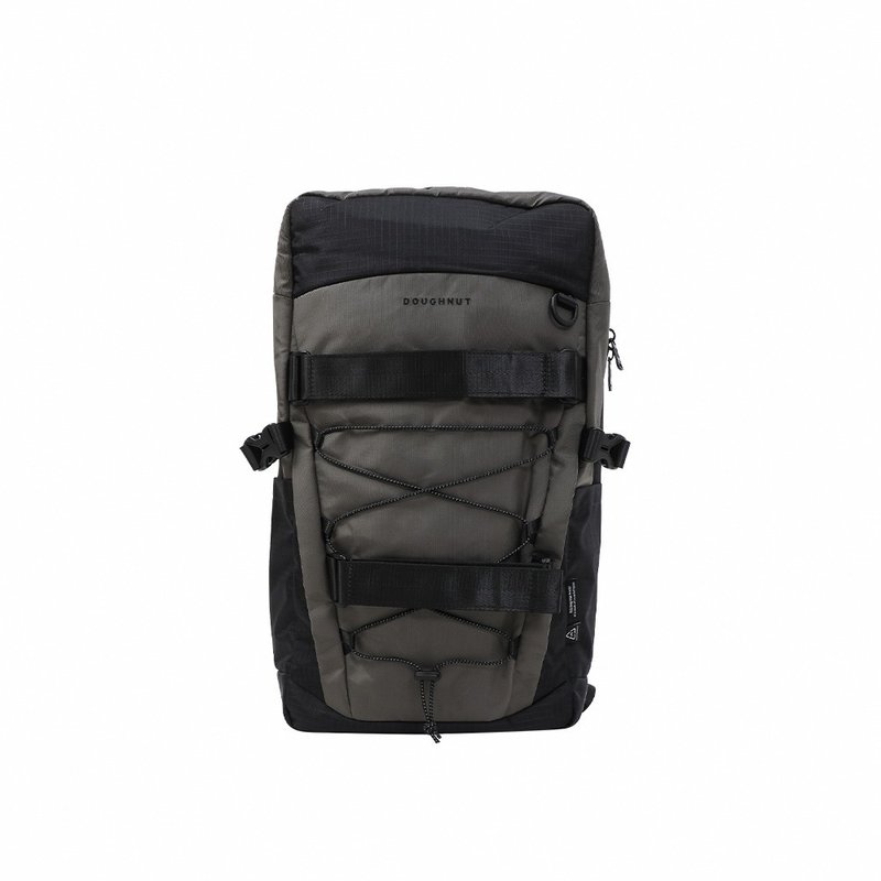 【DOUGHNUT】17寸 防泼水 大后背包 滑板包 水壶格 韩系-深灰 STC - 电脑包 - 环保材料 灰色