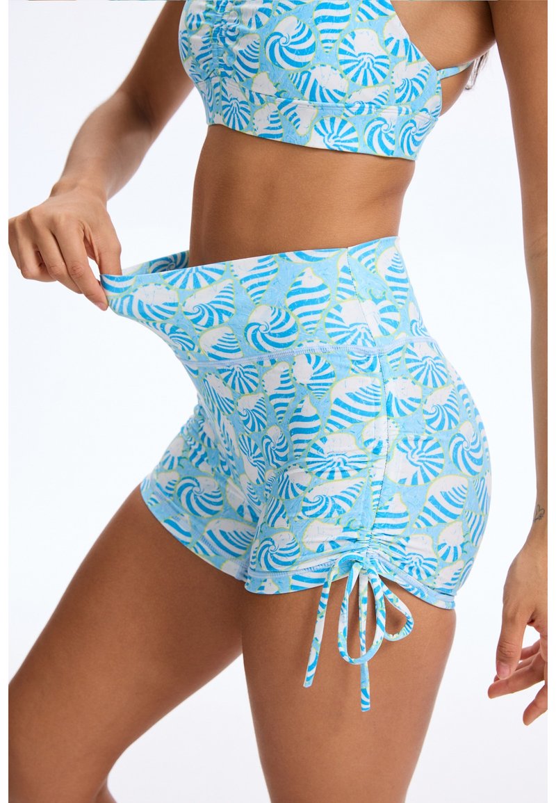 【SILVERWIND】律动海螺印花高强紧身裤速干跑步健身瑜伽紧身短裤 - 女装运动裤 - 环保材料 多色