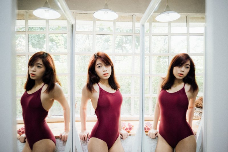 Crossback - 栗色 / 泳装 - 女装泳衣/比基尼 - 其他材质 红色