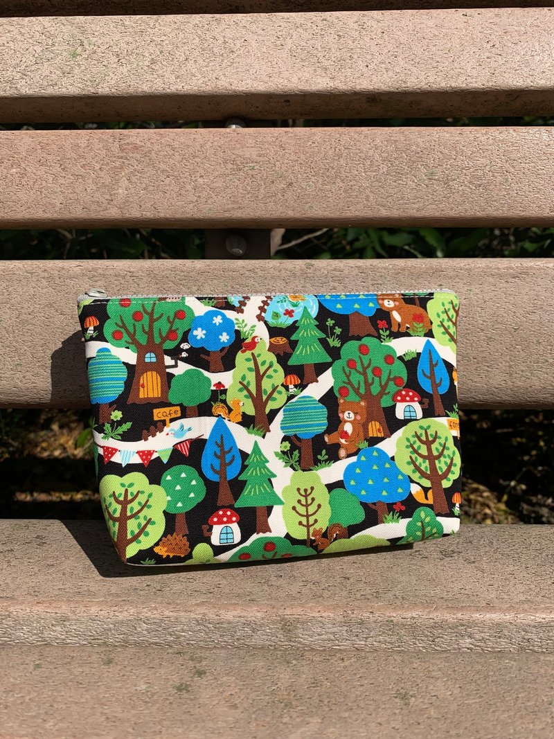 万用化妆包 - 化妆包/杂物包 - 棉．麻 绿色