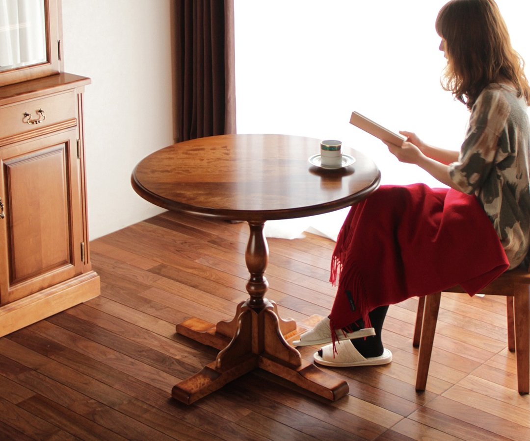 旭川家具 Create Furniture CHELSEA 圆桌 - 餐桌/书桌 - 木头 咖啡色