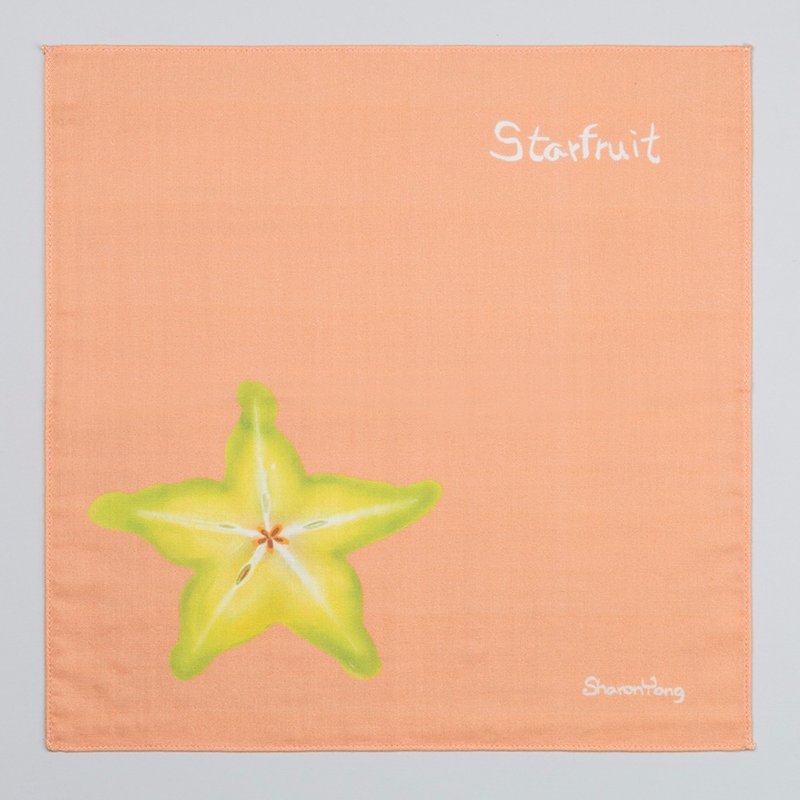 杨桃好 Carambola - 手巾 - 手帕/方巾 - 棉．麻 