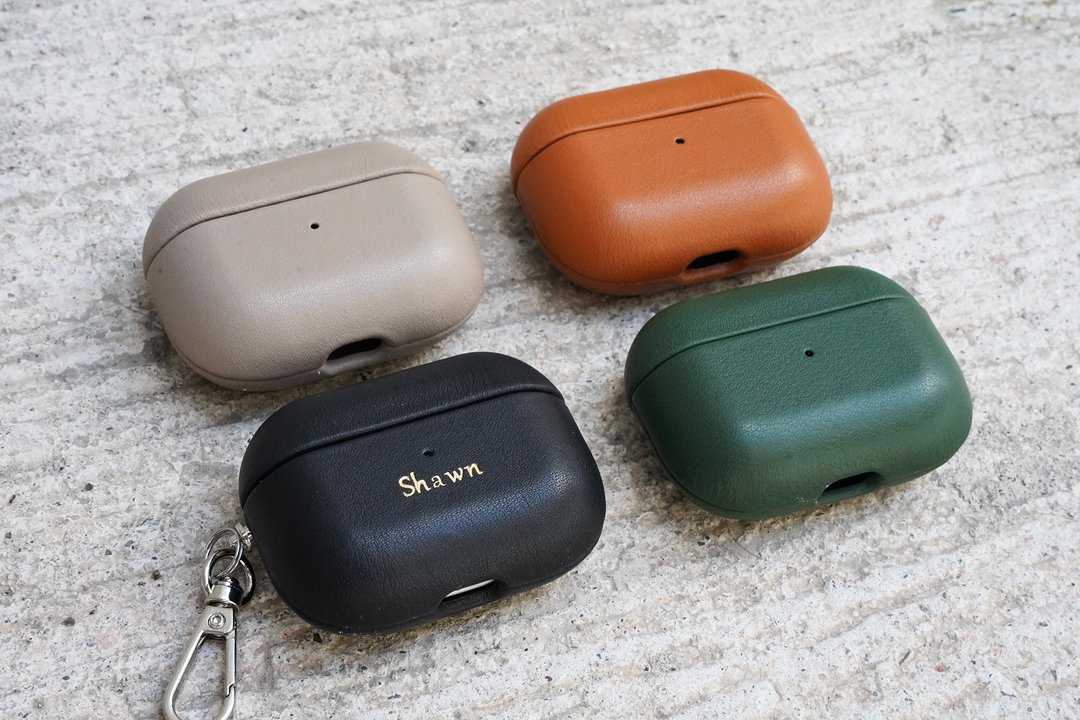 【SALE出清】Airpods Pro / 3代皮革保护壳 免费印字 NAPPA牛皮 - 耳机收纳 - 真皮 多色