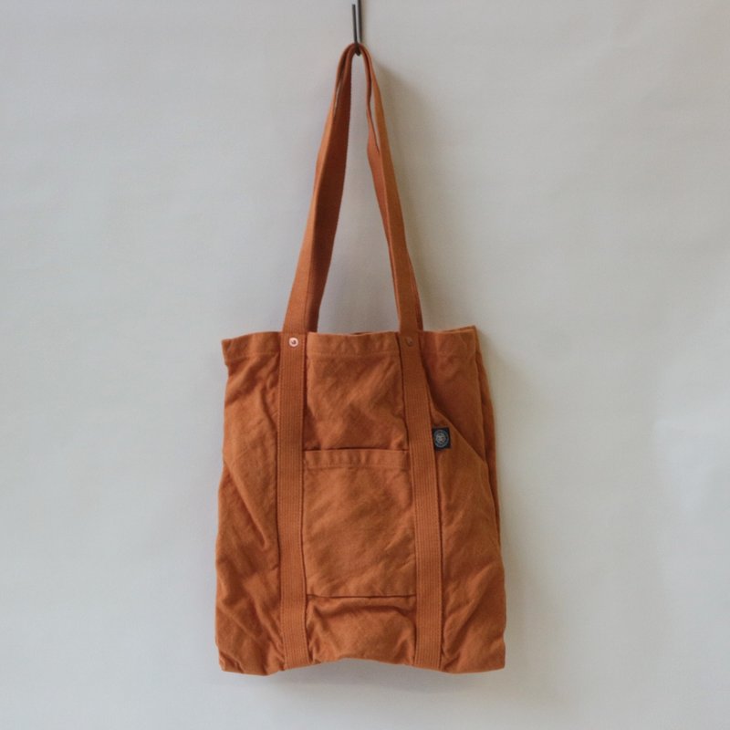 M/S 托特包 S 款【2025 秋冬限定色・砖红】(VC-46S) - 手提包/手提袋 - 棉．麻 咖啡色