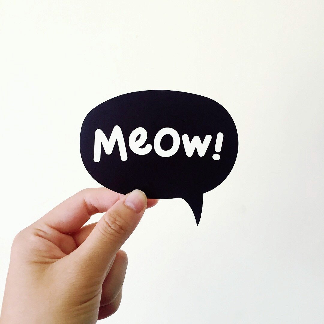 MEOW! 喵姆贴纸 - 贴纸 - 纸 黑色