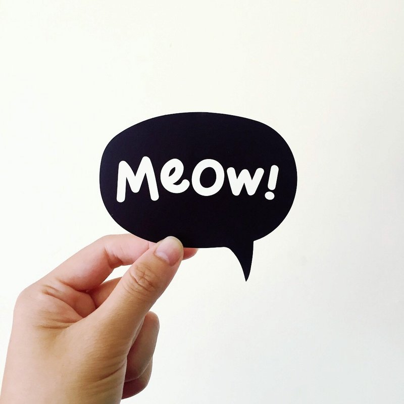 MEOW! 喵姆贴纸 - 贴纸 - 纸 黑色