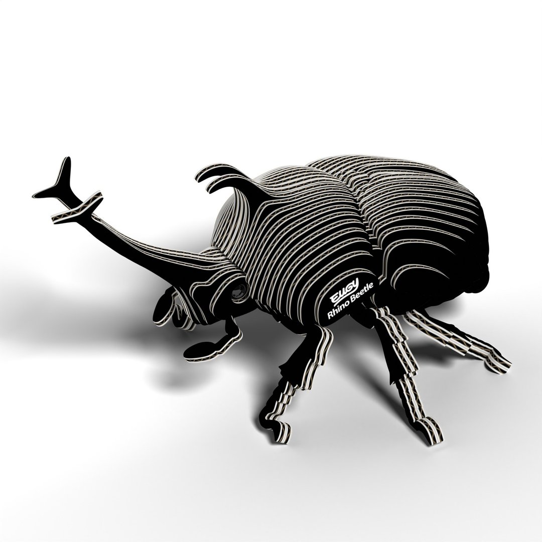 EUGY 3D坑纸拼图 - 113 兜虫亚科 - 拼图 - 纸 黑色