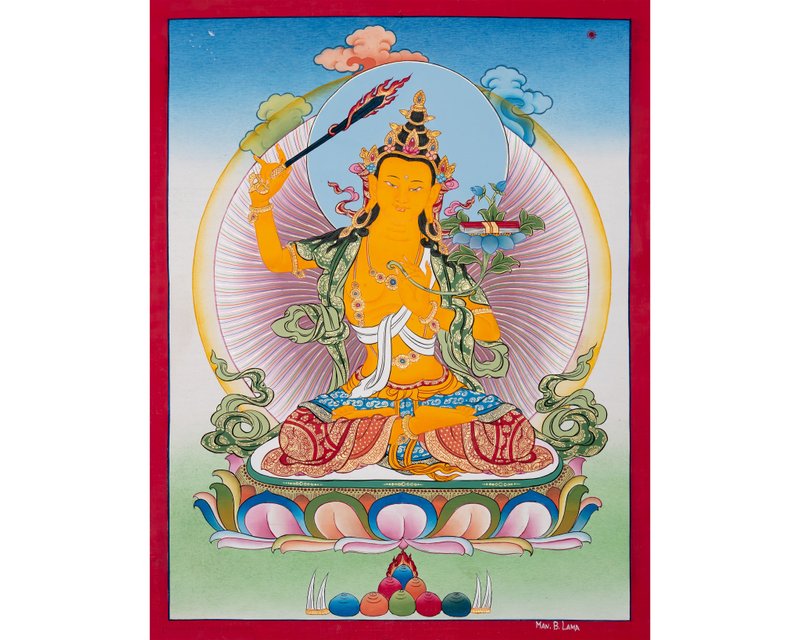 文化遗产  壮丽的文殊菩萨唐卡  艺术的光辉 - 墙贴/壁贴 - 其他材质 多色