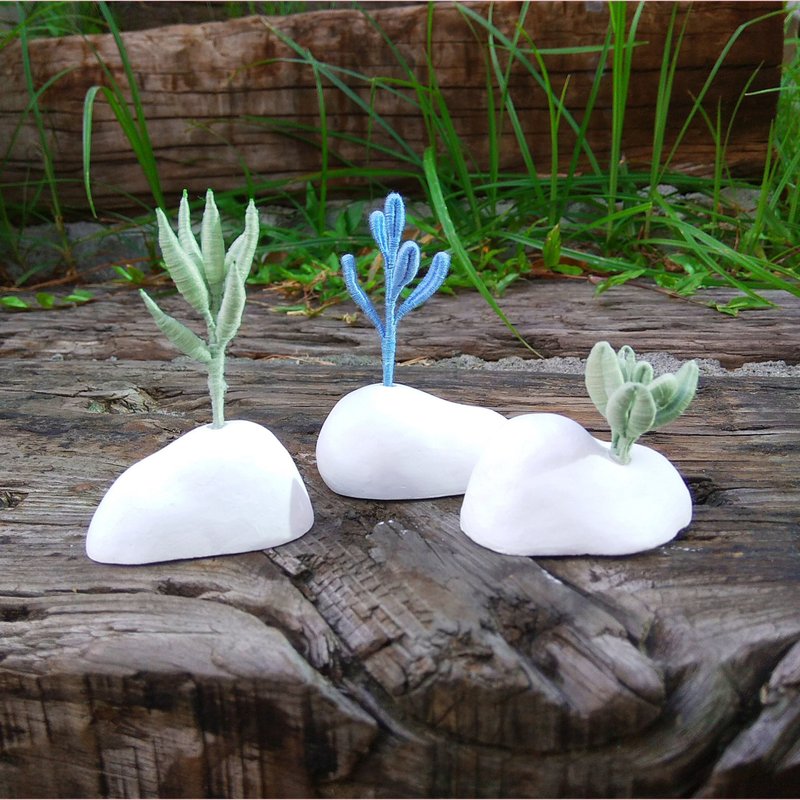 【绿洲系列   多肉植物 】缠花原创手做扩香石 工艺小品 - 香薰/精油/线香 - 其他材质 绿色