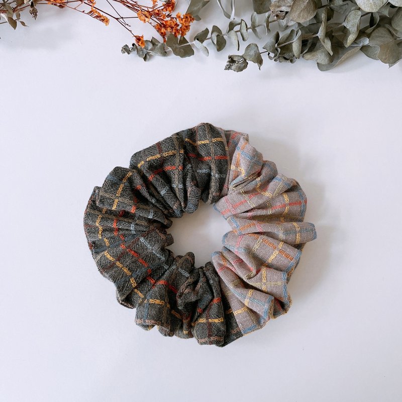 岛森家 / 皱皱大肠发圈 / 铁观音奶茶慕斯蛋糕 - 发饰 - 棉．麻 绿色