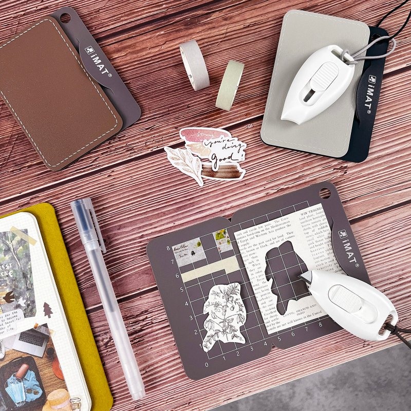 【便利切割】iMAT随行迷你切割组+美工刀 手帐制作/纸胶带 - 其他 - 塑料 多色