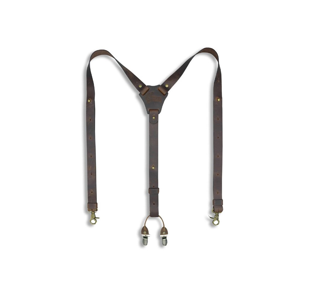 Wiseguy Crazy Horse Slim Suspenders全皮革吊带(两色) - 其他 - 其他材质 多色