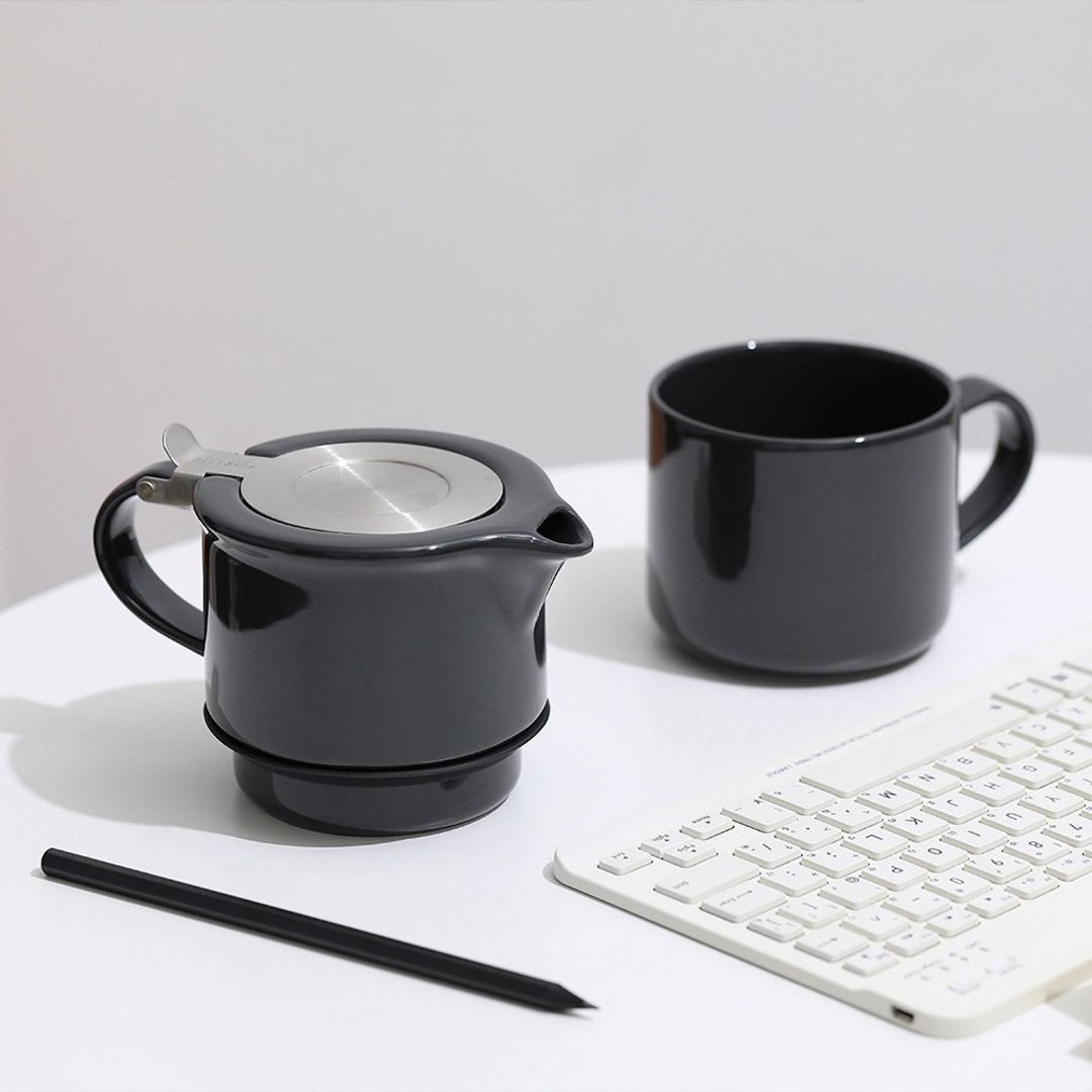 【FORLIFE 美国茶具】一杯一壶独享组 - 黑 - 茶具/茶杯 - 瓷 黑色