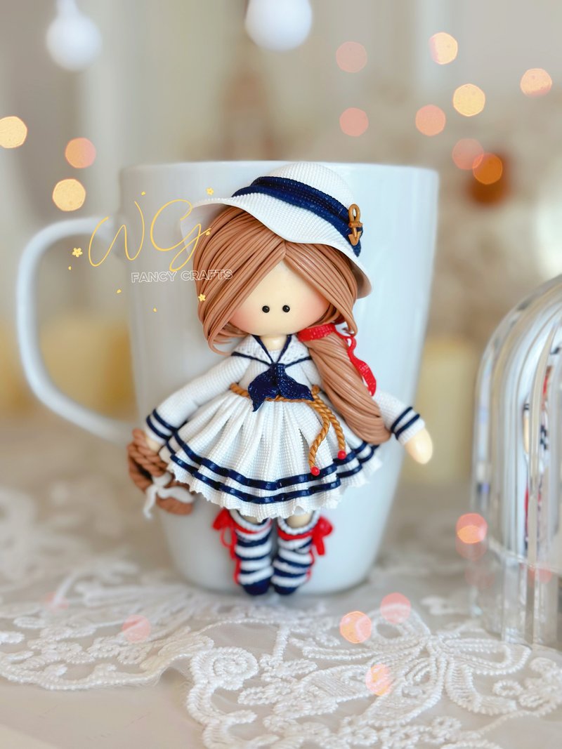 Doll Mug Handmade - 咖啡杯/马克杯 - 其他材质 