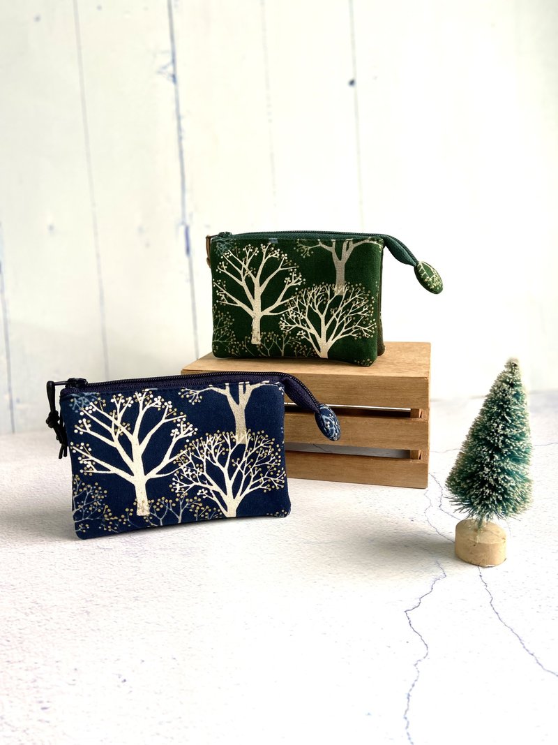 金色树五层小包  可直接放在口袋 生日 交换 毕业 母亲节礼物 - 零钱包 - 棉．麻 