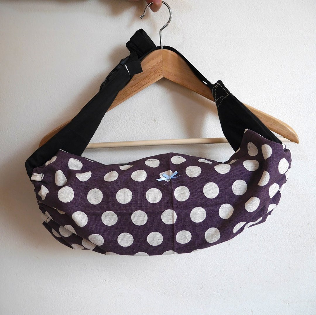 Baby carrier bag / dark purple dot - 其他 - 棉 紫色
