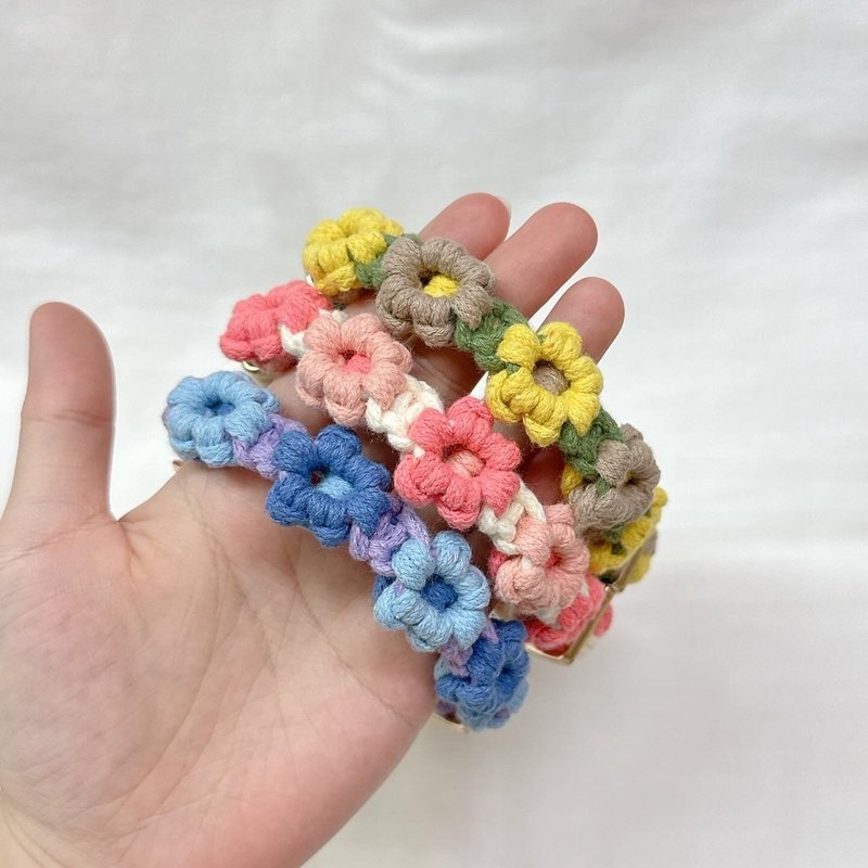 【定制化商品】可调式编织小花项圈 猫咪项圈 狗狗项圈 宠物项圈 - 项圈/牵绳 - 棉．麻 