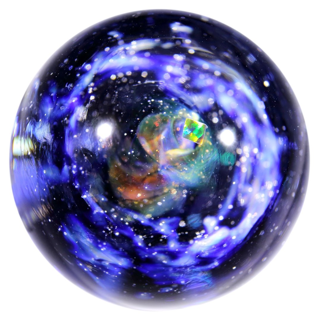 51mm 两面星云宇宙玻璃球摆设 no.M228 - 摆饰 - 玻璃 蓝色