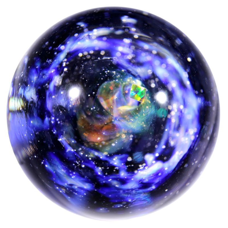 51mm 两面星云宇宙玻璃球摆设 no.M228 - 摆饰 - 玻璃 蓝色