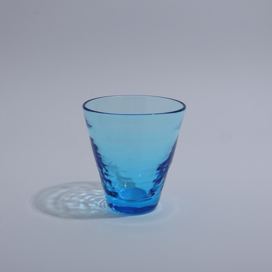 水蓝色水杯-新竹手工玻璃 - 玻璃杯 - 玻璃 蓝色