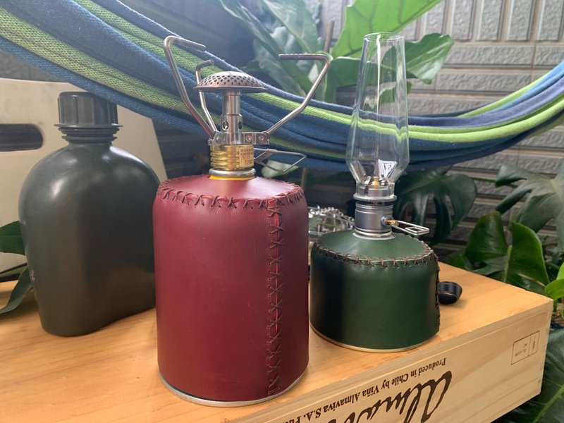 【梁絮皮艺】高山瓦斯罐皮套/露营/登山/牛皮/原色/真皮/Bilu - 其他 - 真皮 咖啡色